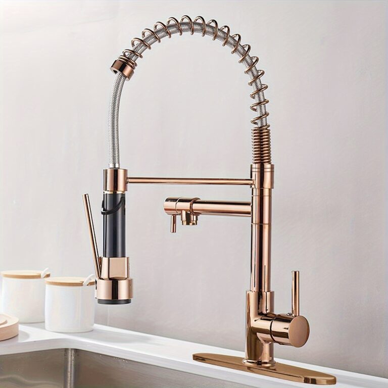 Luxury Brushed Gold Dual-Function Kitchen Faucet