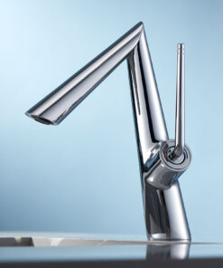 Solid Brass  Bathroom Faucet with Hot and Cold Control | Modern Single Handle Basin Faucet for Bathroom Sink