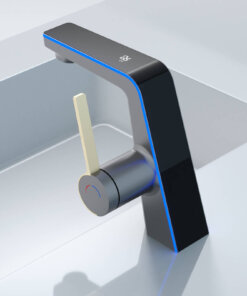 LED Digital Display Smart Thermostatic Faucet | Modern Bathroom Basin Hot and Cold Faucet | Temperature Control Sink Faucet