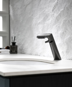 Creative Seven-character Basin Faucet,Premium Brass Dual-Control Basin Tap