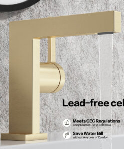 Modern Minimalist Square Single Handle Hot and Cold Basin Faucet