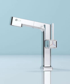 Pull-Out Multifunctional Single Handle Square Kitchen Faucet