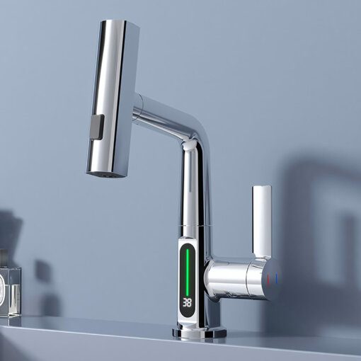 Smart Display Pull-Out Hot and Cold Kitchen Faucet