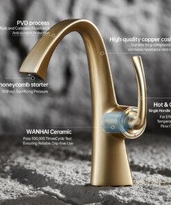 High-Quality Single Hole Hot & Cold Bathroom Faucet