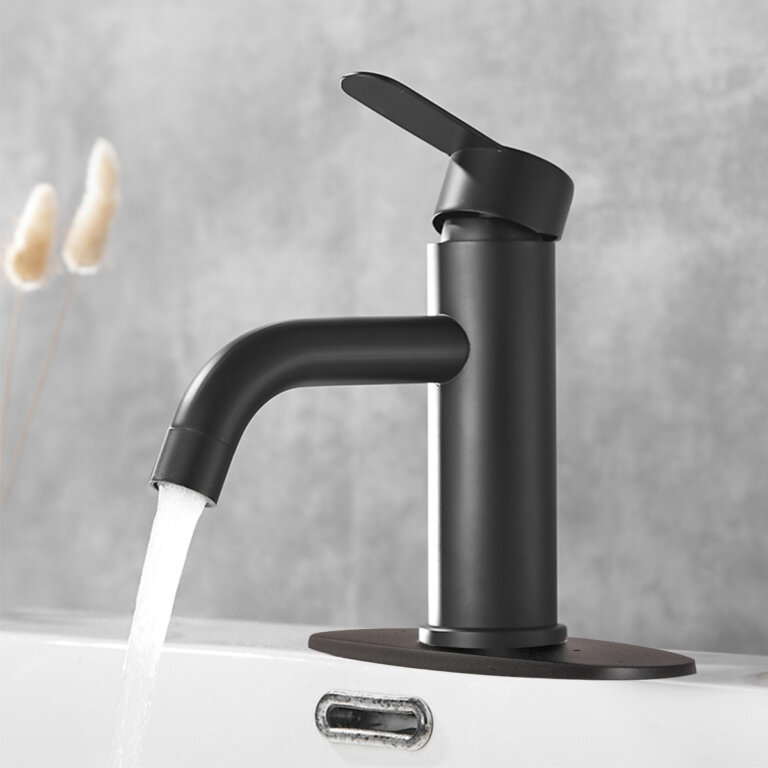 Modern Bathroom Single Handle Faucet - Stylish Design, Dual Control for Hot and Cold, Eco-Friendly Water Saving