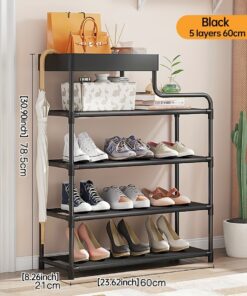 Simple Black Shoe Rack